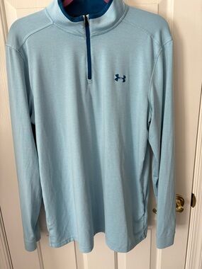 Under Armour Light Blue and Pink Golf Pullover